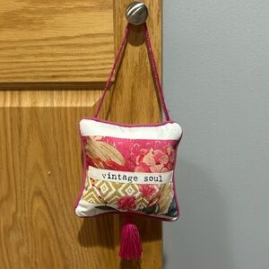 Small vintage decorative pillow